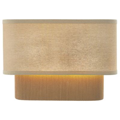 Narberth ADA Layered Fabric and Natural Rope Wall Sconce