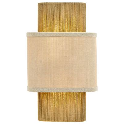 Narberth ADA Layered Fabric and Natural Rope Horizontal Wall Sconce