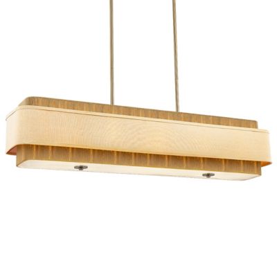 Narberth Layered Fabric and Natural Rope Linear Suspension