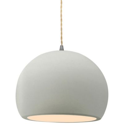 Radiance Globe Pendant (Beige|White|Nickel|Med) - OPEN BOX