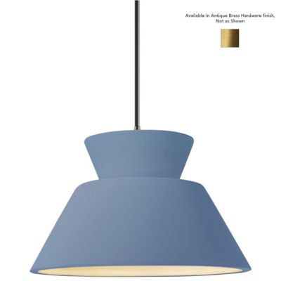Radiance Trapezoid Pendant (Sky Blue|Black|Brass) - OPEN BOX