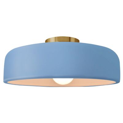 Radiance Spire Semi-Flushmount (Sky Blue|Brass|Med)-OPEN BOX