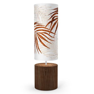 Palm Leaf Column Table Lamp