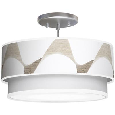 Wave Double Tiered Printed Shade Pendant