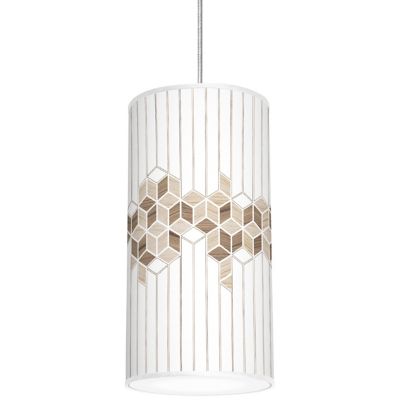 Cube Printed Shade Column Pendant