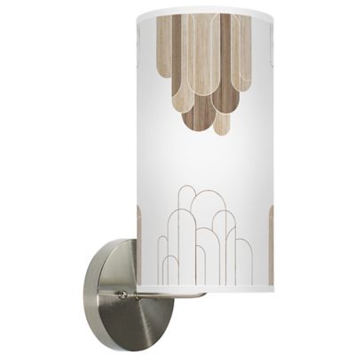 Arch Printed Shade Column Sconce