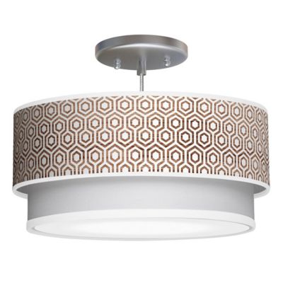 Hexagon Double Tiered Pendant