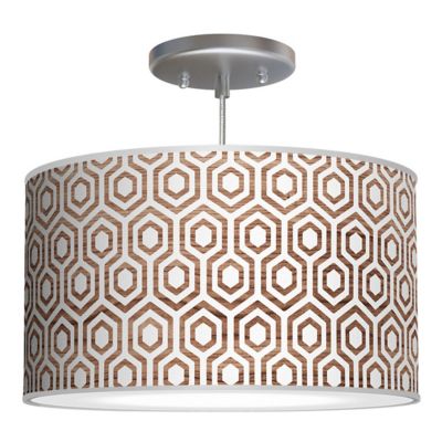 Hexagon Drum Pendant