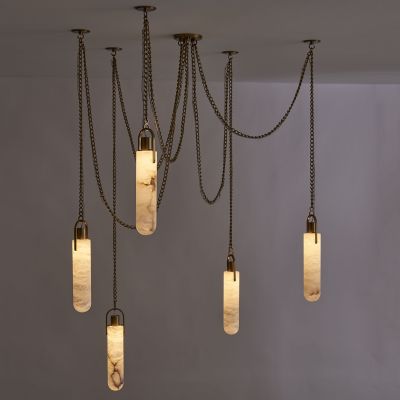 Shown in Winter Brass finish, 5 Light