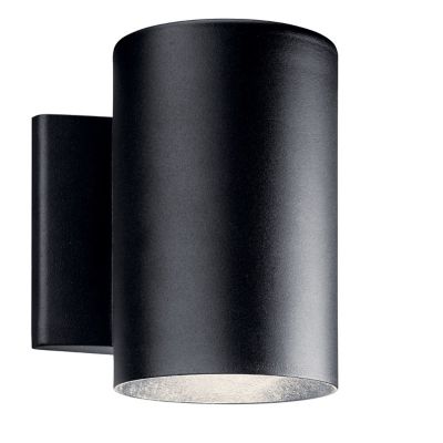 Black cylinder store wall sconce