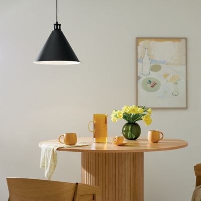 Shown in Black finish, in use, lit