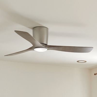 Shown in Brushed Nickel Fan Body with Distressed Antique Gray Blade finish, 54 inch size, in use