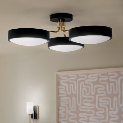 Shown in Black with Champagne Bronze finish, lit, in use