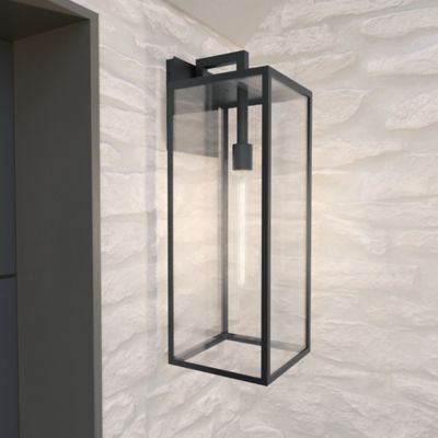 Shown in Textured Black finish, Large size, in use, lit