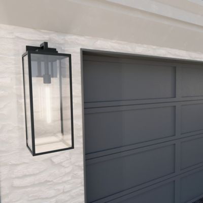 Shown in Textured Black finish, Large size, in use, lit