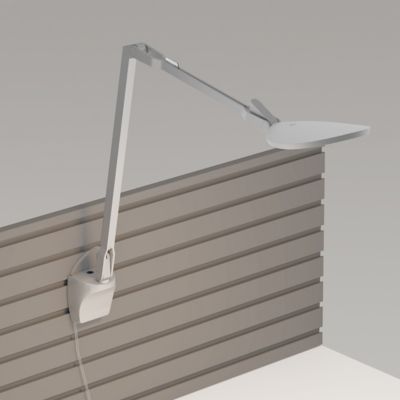 Shown in Matte White finish, Slat Wall Mount Base