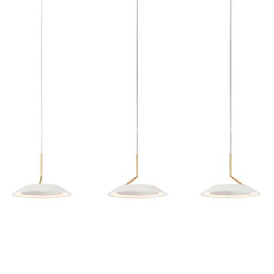 Royyo Linear Suspension (White with Gold|3 Light) - OPEN BOX