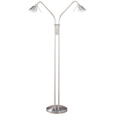 OSLO TWINS Floor Lamp (Satin Nickel) - OPEN BOX