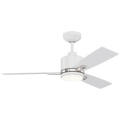 NUVEL LED Ceiling Fan (White w/Satin Nickel|42 In)-OPEN BOX