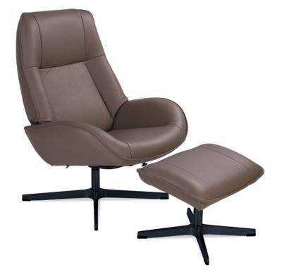 Roma Leather Recliner with Ottoman
