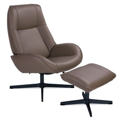 Roma Leather Recliner with Ottoman