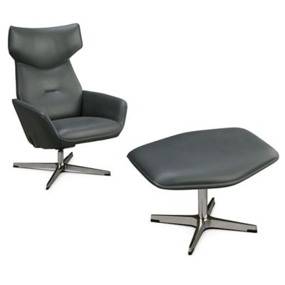 Palma Leather Recliner with Ottoman
