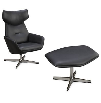 Palma Leather Recliner with Ottoman
