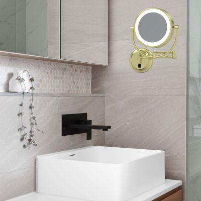 Shown in Brushed Brass finish, in use
