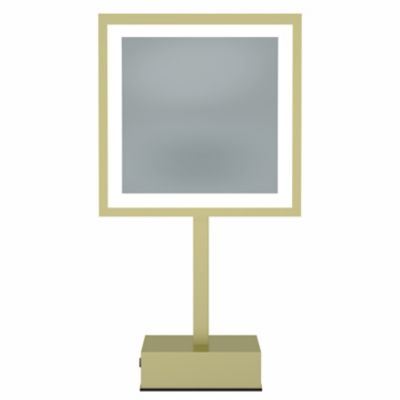Single-Sided LED Square Free Standing Mirror Rechargeable