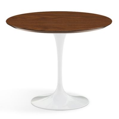 Shown in Light Walnut Veneer Top with White Base, 36 Inch