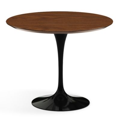 Shown in Light Walnut Veneer Top with Black Base, 36 Inch