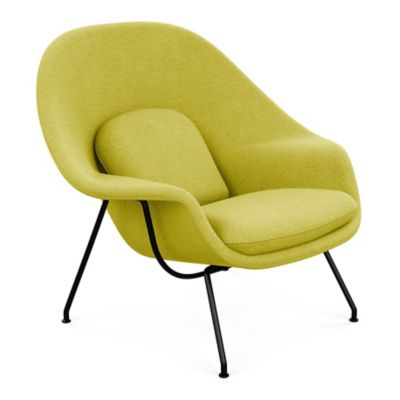 Shown in Classic Boucle: Black Iris with Polished Chrome base