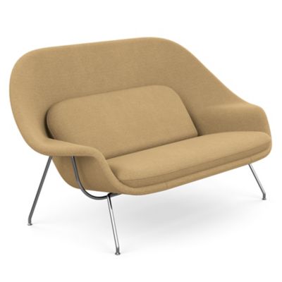 Shown in Classic Boucle: Aegean with Polished Chrome base