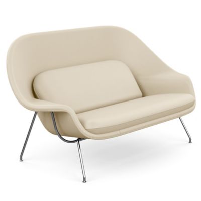 Shown in Cato: Sand with Polished Chrome base