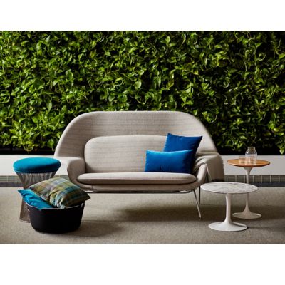 Shown with Saarinen Womb Settee, Saarinen Round Side Tables, Saarinen 35.75-Inch Round Coffee Table