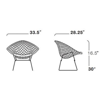 Diamond Lounge Chair With Seat Cushionand Outdoor By Knoll At Lumens Com