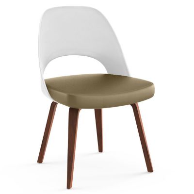 Saarinen Executive Chair Wood Legs, Plastic Back