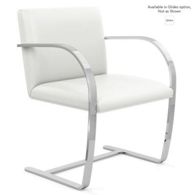 Flat Bar Brno Chair (Sabrina/White/Glides) - OPEN BOX RETURN