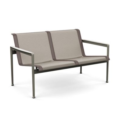 1966 Collection Outdoor Twin Seat Lounge Chair with Arms