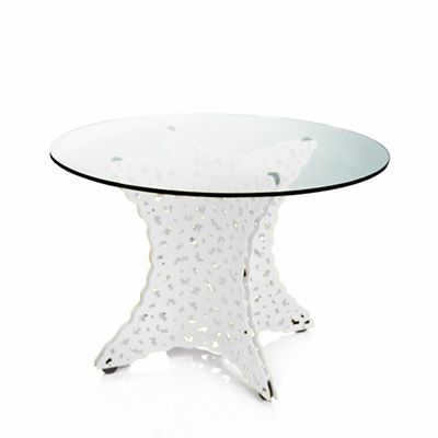 Topiary Dining Table with Tempered Glass Top