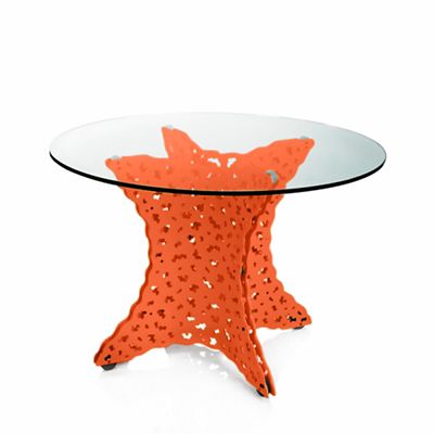 Topiary Dining Table with Tempered Glass Top
