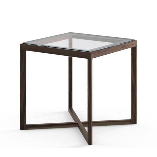 Krusin Square Side Table with Glass or Laminate Table Top