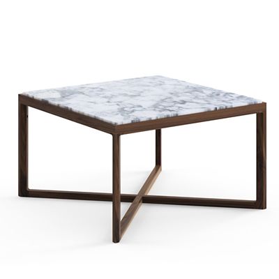 Krusin Square End Table with Marble Table Top