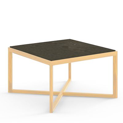 Krusin Square End Table with Marble Table Top