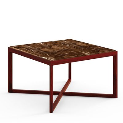 Krusin Square End Table with Marble Table Top