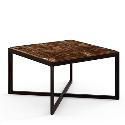 Krusin Square End Table with Marble Table Top