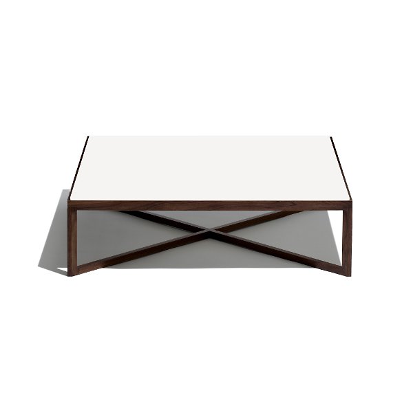 Krusin Square Coffee Table with Glass or Laminate Table Top