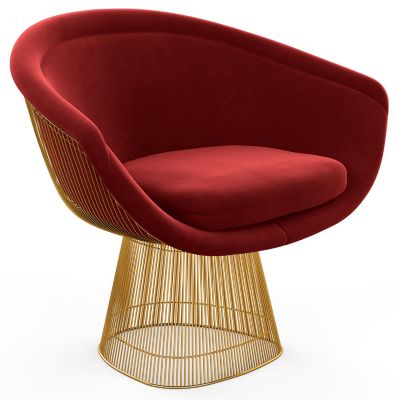 Platner Lounge Chair in Gold