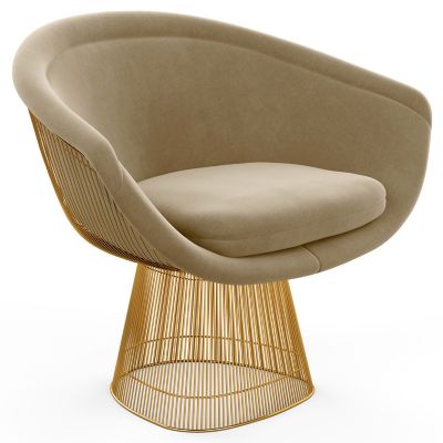 Platner Lounge Chair in Gold