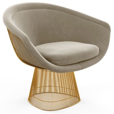 Platner Lounge Chair in Gold